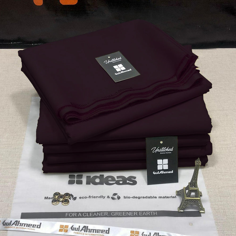 Gul Ahmed Premium Wash & Wear - Dark Maroon
