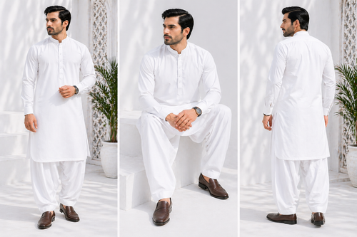 Chancellor Kalaf Cotton Latha, Gold Leaf Silver Finish. Special Edition