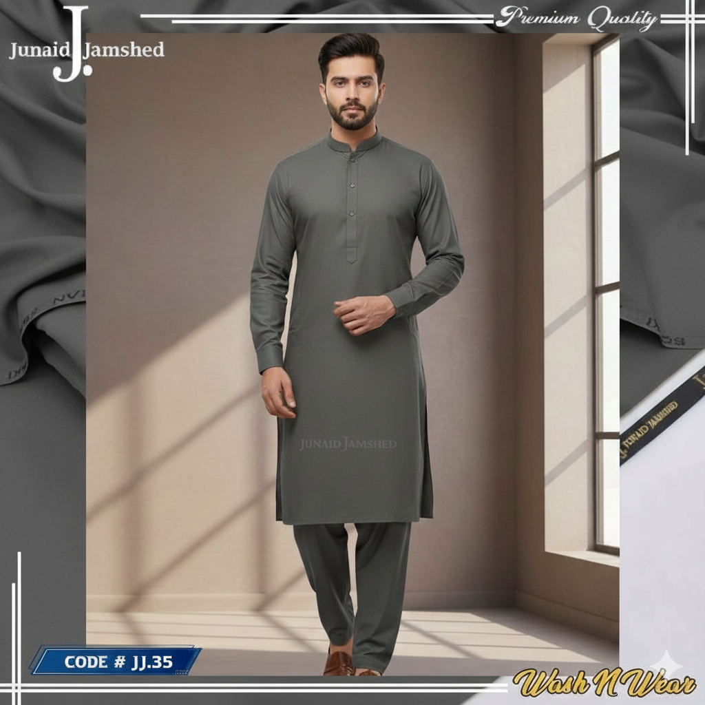 J. BY JUNAID JAMSHED MEN'S DARK GRAY M-89