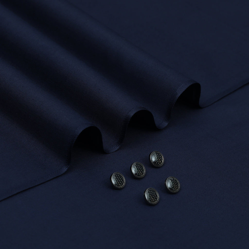 Navy Blue - Blended Wash&Wear